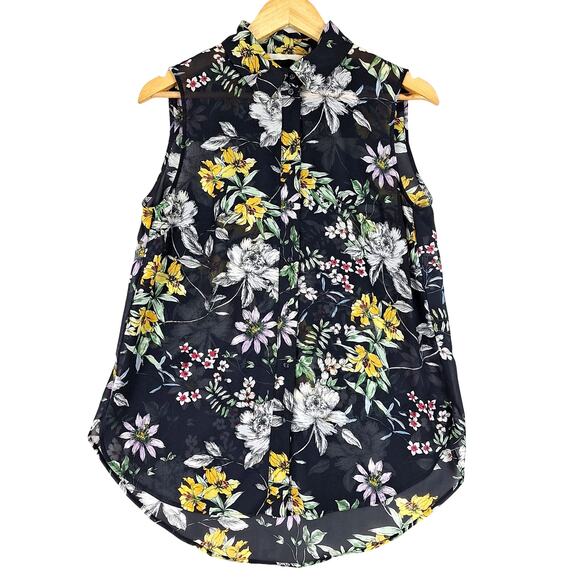 Womens Top Medium Spring Floral‎ Bloomcore Fairy Grunge Sheer Boho Whimsygoth - Picture 1 of 6